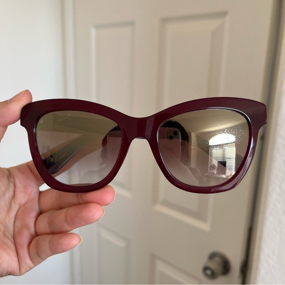 Kate Spade Burgundy Cat Eye Sunglasses - Picture 1 of 8